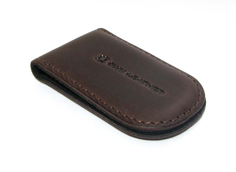 Шкіряний затиск для грошей DNK Leather DNK Klip magnes-H коричневий